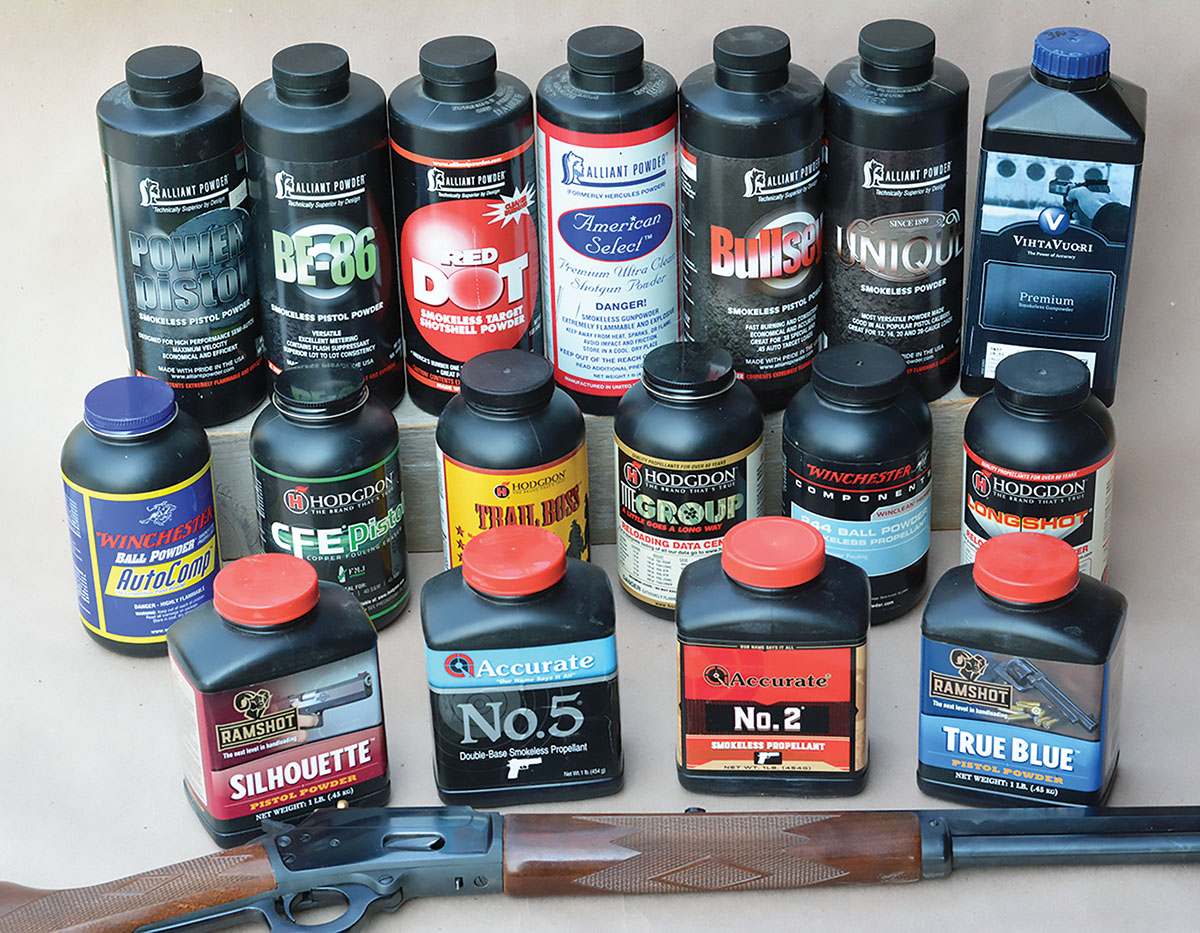 A variety of powders were used to develop 45 Colt Pet Loads data that included light target loads to hunting style loads.